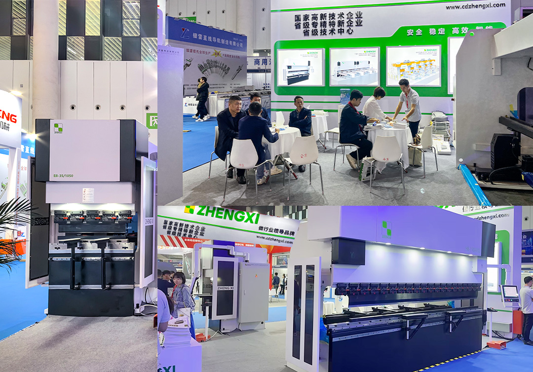 展会期间,成都正西所展示出的折弯机吸引了参观者驻足,销售经理以饱满的热情、认真的态度及专业的知识向参观者介绍产品。 展会期间,成都正西所展示出的折弯机吸引了参观者驻足,销售经理以饱满的热情、认真的态度及专业的知识向参观者介绍产品。